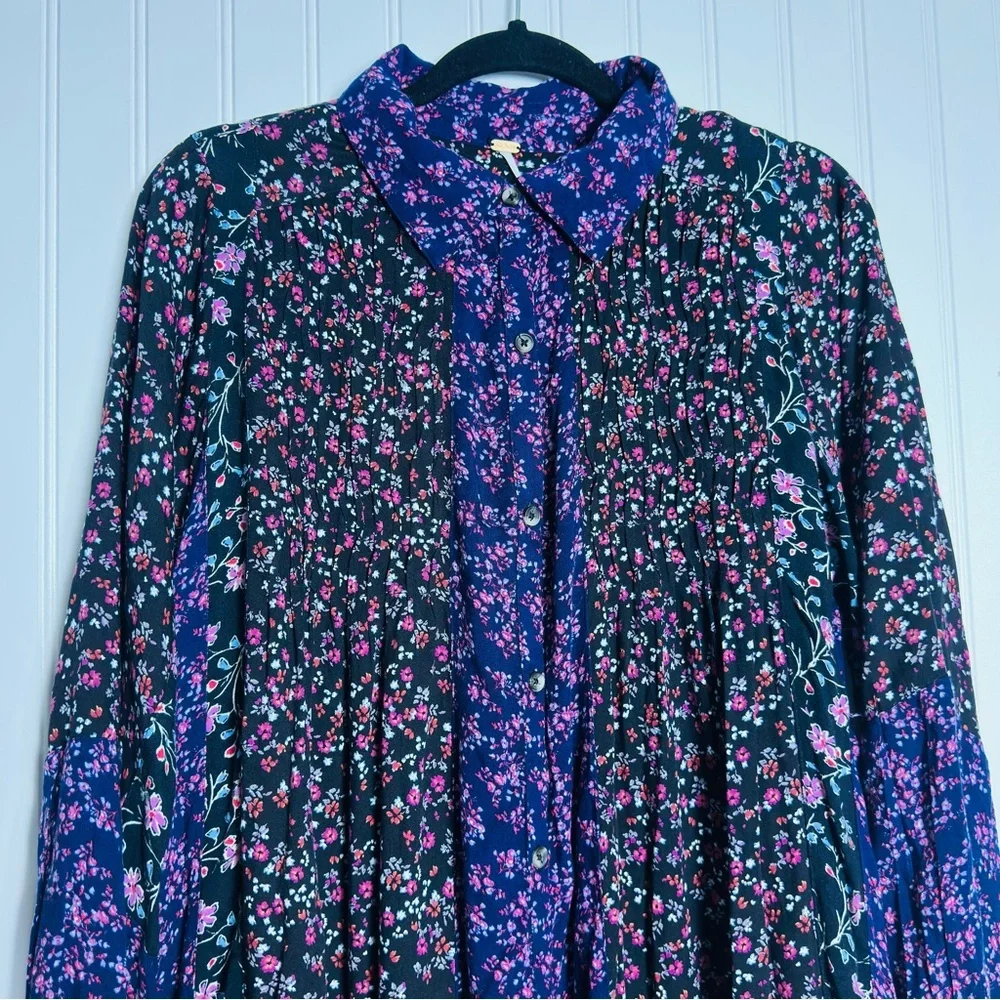 Free People Lost In You Tunic Top or Dress Size Small Oversized Bohemian Tunic - Picture 5 of 12